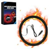 Heated Steering Wheel Cover Universal 12V Steering Wheel Warmer 14.5-15.5 Inch Heated Auto Steering Wheel Protector Cover for Cars Trucks Vans - Retail: $17