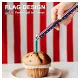 SUPRUS Electric Lighter Candle USB Type C Rechargeable with LED Battery Display and Safety Switch Windproof Souvenir for Independence Memorial and Veterans Day(American Flag) - Retail: $8