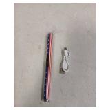 SUPRUS Electric Lighter Candle USB Type C Rechargeable with LED Battery Display and Safety Switch Windproof Souvenir for Independence Memorial and Veterans Day(American Flag) - Retail: $8