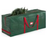Zober Christmas Tree Storage Bag - Fits 7.5 Ft Artificial Trees - Plastic, Waterproof Christmas Tree Bag For Storage Box For Xmas - Strong, Durable Handles - Label Card Slot - Green - Retail: $12