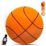 MIVERYEA Silent Basketball Size 7(29.5), Soft Foam Ball Soundless for Quiet Dribbling and Indoor Training, Grooved Airless Higher Bounce Ball for Indoor Games - Retail: $16