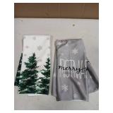 soheioue Merry Christmas Hand Towels Set of 2 Pine Trees Snowflake Bathroom Towel Xmas Gifts Farmhouse Decorations 18x26 Inch - Retail: $13