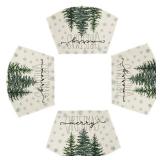 Artoid Mode Merry Christmas Trees Wedge Shape Placemats for Round Table Set of 4, Winter Seasonal Kitchen Dining Table Decoration for Indoor Party Home - Retail: $10