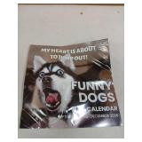 SUNEE Wall Calendar 2026, Dog Calendar From September 2025 to December 2026, 12"x24" Opened, Dog Emojis Theme Large Calendar 12"x12" for Organizing & Planning - Retail: $6