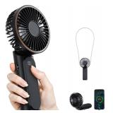 TUNISE Portable Handheld Fan, Portable Fan Rechargeable, 4000mAh, 180° Adjustable, 6 Speed Wind, Display Electricity in Real Time, USB Rechargeable Foldable F an, Quiet Personal Fan as Power Bank (Mi