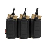 EXCELLENT ELITE SPANKER Tactical Open-Top Single/Double/Triple Molle Mag Pouch Tactical Bag Accessories HolderTriple Black - Retail: $30