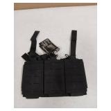 EXCELLENT ELITE SPANKER Tactical Open-Top Single/Double/Triple Molle Mag Pouch Tactical Bag Accessories HolderTriple Black - Retail: $30