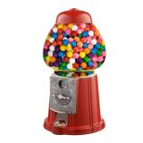 Vintage Gumball Machine - 11-Inch Retro-Style, Coin-Operated Cast Metal Vending Machine with Glass Globe and Free Spin by Great Northern Popcorn (Red) - Retail: $31