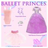 Doll Clothes & Accessories 8 Set Clothes Including Party Gown Chill Suits Casual Outfits Sport Wear Ballet Dresses for Doll with 8 Shoes 8 Accessories for 11.5 Inch Girl Dolls Storytelling Set 24 peic