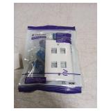 VCE 4 Port Ethernet Wall Plate (UL-Listed), CAT6 Female to Female Wall Outlet, Keystone Wall Plate with RJ45 Keystone Inline Coupler, Blue - Retail: $10