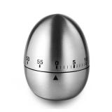 INTRESTIN Kitchen Timer for Cooking, 60 Minutes Mechanical Timer - No Batteries Required, Stainless Steel Egg-Shape Cute Countdown Clock for Cooking, Learning, Exercises, Gaming - Retail: $14