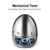 INTRESTIN Kitchen Timer for Cooking, 60 Minutes Mechanical Timer - No Batteries Required, Stainless Steel Egg-Shape Cute Countdown Clock for Cooking, Learning, Exercises, Gaming - Retail: $14