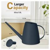 TTAOE GN Watering Can - for Indoor and Outdoor House Plant Garden - with Long Spout - 1/2 Gallon - Black - Retail: $12