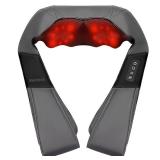 Nekteck Shiatsu Neck Back Massager with Heat for Pain Relief Deep Tissue, Electric Kneading Shoulder Massage, Relaxation Gifts for Him Her, (FSA Eligible, HSA Eligible, Not Cordless) - Retail: $35