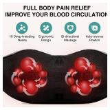 Nekteck Shiatsu Neck Back Massager with Heat for Pain Relief Deep Tissue, Electric Kneading Shoulder Massage, Relaxation Gifts for Him Her, (FSA Eligible, HSA Eligible, Not Cordless) - Retail: $35