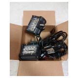 Nilight LED Light Bar 2PCS 60W 4Inch Triple Row Spot Flood Combo Lights w/Wiring Kit for Fog Driving Work Lighting on Off-Road Truck Tractor SUV ATV UTV Golf Cart Boats - Retail: $24