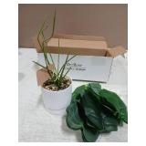 Der Rose 16" Fake Plant Artificial Tropical Plants Indoor Faux Greenery for Home Office Desk Bathroom Decor - Retail: $16