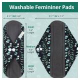 Langsprit Absorbent Reusable Menstrual Sanitary Pads/Washable Cloth Menstrual Period Pads,Reusable Panty Liners(Winter,M) - Retail: $15