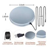 GUEOQTC 2Pack Chicken Water Heater for Winter Heated Poultry Waterer Base,with Thermostat and 9.8ft Power Cord, Dia.11in - Retail: $59