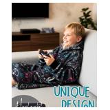 Huglanket Gamer Gifts for Teen Boys & Girls, Wearable Blanket Hoodies, Oversized Flannel Hooded Blankets, Gifts Ideal for Birthday, Christmas, One Size Fits All - Retail: $40