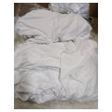 Wish Care 2 Pack White Rectangle Table Clothes for 6 Foot Tables, Polyester Fitted Tablecloths 6t Stretch Table Cover for Wedding, Birthday, Parties, Trade Show, Craft Show - Retail: $40