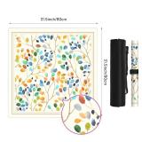 Deyimmei Mahjong Mat for Table - Non-Slip Mahjong Table Cover with Storage Pockets, Perfect Mahjong Accessories & Gifts for Women, Men, and Mahjong Enthusiasts (Floral Cascade) - Retail: $30
