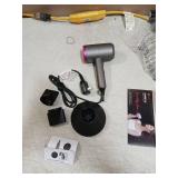 Slopehill Professional Ionic Hair Dryer, Powerful 1800W Fast Drying Low Noise Blow Dryer with 2 Concentrator Nozzle 1 Diffuser Attachments for Home Salon Travel - Retail: $28