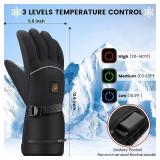 Heated Gloves for Men Women, Electric Winter Gloves Waterproof Heating Gloves Warm Thermal Touchscreen Cold Weather Hand Warmers Arthritis Gloves for Outdoor Motorcycle Ski Cycling Running Snow - Reta
