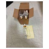 AOZITA Set of 4, 2 oz Golden Cap Clear Dropper Bottles (60ml) with 1 Funnel & 4 Labels - Glass Tincture Bottles for Essential Oils with Eye Droppers - Leak Proof Travel Bottles for Liquids - Retail: $