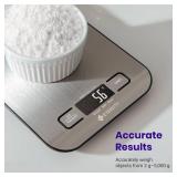 Etekcity Food Kitchen Scale, Digital Grams and Ounces for Weight Loss, Baking, Cooking, Keto and Meal Prep, LCD Display, Medium, 304 Stainless Steel - Retail: $14