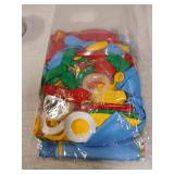 Super Bros Party Decorations with Balloon arch Kit Polka dot printed Balloon Cloud Mushroom Star Balloons Banner Birthday Backdrop for Cartoon Video Game Theme Birthday Party Supplies - Retail: $20