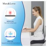 Memory Foam Seat Chair Cushion for Relieves Back Sciatica Pain Tailbone Pain Coccyx Degenerating Disc Orthopedic Osteoarthritis Prostate Cushion Low Back Pain Cushion Hip Shaping (Dark Gray) - Retail: