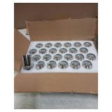 UPBUD Votive Candle Holders Set of 24, Speckled Mercury Silver Candle Holders for Wedding Centerpiece Table Decorations, Tealight Candle Holder for Party Bridal Shower Decor, Home Decor - Retail: $29