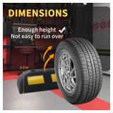 WECARLLE Parking Stopper for Garage Parking Aid 2 Pack Block, Car Truck Curb Floor Parking Lot Wheel Tire Stops Bumpers with Bolt Installation, Rubber Vehicles Aid Gadgets - Retail: $32