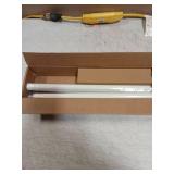 SIMEWIN White Curtain Rods for Windows 28 to 48 Inches Adjustable Decorative 1 Inch Diameter Single Window Curtain Rod Set with Classic Finials, White Finishing - Retail: $23