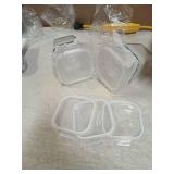 Soup Containers with Lids Glass 32 oz, 4 Cup Borosilicate Glass Food Storage Containers, Microwave & Freezer Safe Jars, Small Square Meal Prep Bowl for Salad, Fruit, Lunch, Ice Cream, Travel, 4 Pack -