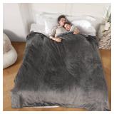 COZYTY Heated Blanket King Size, Soft Cozy Upgraded Flannel Electric Blanket Dual Control with 5 Heating Levels & 10 Hours Auto Off, Fast Heating & ETL & FCC Certification, 100" x 90", Silver Gray - R