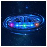 Hand Operated Flying Toy Drone for Kids, 360° Hands Free Motion Sensors Mini Drone with Cool LED Lights, Easy Indoor Small UFO Toy Flying Ball Drone for 6 7 8 9 10+ Year Old Boys and Girls (Blue) - R