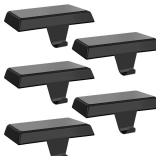 Palonu 3 Pcs Christmas Black Stocking Holders, Heavy Duty Mantle Hangers with Non-Slip Pad, Weighted Stocking Hooks Christmas Ornaments for Xmas Holiday Fireplace Shelf Window Decoration - Retail: $16