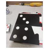 WinnerWhy 16 Sets Casino Party Decorations Themed Table Centerpieces Casino Night Table Party Toppers with White, Black, Red Dice Box Poker Cutouts and Sticks for Night Decor Birthday - Retail: $28
