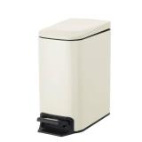 Cesun Small Bathroom Trash Can with Lid Soft Close, Step Pedal, 6 Liter / 1.6 Gallon Stainless Steel Garbage Can with Removable Inner Bucket, Anti-Fingerprint Finish (Creamy White) - Retail: $35