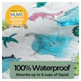 Hygge Sheets Potty Training Pee Pads for Kids, Toddlers - 100% Waterproof, Non Slip Bed Wetting Pad for Full Size Beds - Washable, Reusable Mattress & Sheet Protector - Dinosaur - Retail: $33
