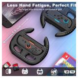 Steering Wheels for Nintendo Switch 2 (2025), Racing Wheels for Mario Kart World & 8 Deluxe, Bigger SL/SR Buttons, Switch 2 Games Accessories for Switch 2 JoyCon Controller, Easy to Install, 2 Pack Bl
