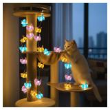 KEPABIGLE 30 LED Cat String Lights 10ft Battery Powered Kitty Fairy Lights for Bedroom, Party, Christmas Decor - Retail: $15