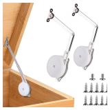 2 Pack | Toys Box Hinges Soft Close - HBL Lid Support Chest Hinges for Wooden Toy Box, Cedar, Storage Trunk & Benches, Made of Zinc Alloy, Safety & Heavy Duty. - Retail: $30