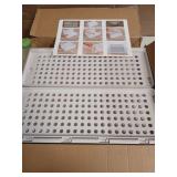 SNSLXH 5 Pack Stackable Closet Storage Basket, Multifunctional & Foldable Closet Organizer for Bathroom Kitchen Laundry Room Wardrobe Storage, Space-Saving Clothes Storage Drawer Organizer, White - Re