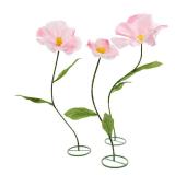 Eleeferri 3pcs Giant Artificial Flower Poppy Floor Standing 4.6ft / 5.2ft /5.9 ft, Adjustable for Wedding Decoration Reception, Background Backdrop Photo Props, Shop Window (Pink)