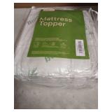 Ultra Soft Queen Size Mattress Topper - Viscose Made from Bamboo Pillow Top Mattress Pad for Back Pain Relief - Naturally Cooling for Hot Sleepers, Green - Retail: $38