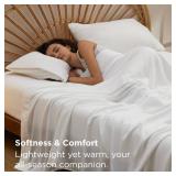 Bedsure King Size Sheets Set - 4 Pieces Soft King Sheets - Breathable & Cooling - Hotel Luxury - Easy Care Polyester Microfiber Bedding for Women, Men, Bright White - Retail: $27