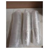 GUSTO Clear Plastic Cups with Lids [24 oz - 100 Count - Disposable Iced Coffee Drink Cups with Strawless Sip Lids for Smoothies, Juices, and More - (Formerly Comfy Package) - Retail: $33